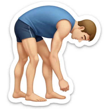 Man bending over sticker