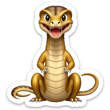 cobra is in its upright defensive posture sticker