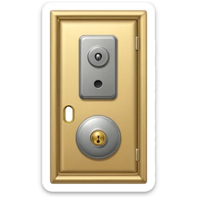 hotel room door modern hallway with doorbell sticker