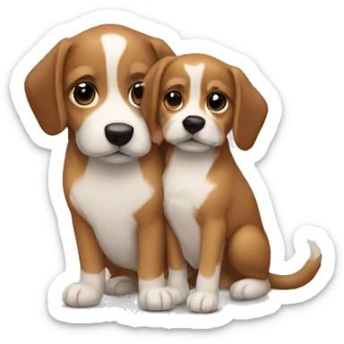 casal e 1 cachorro sticker