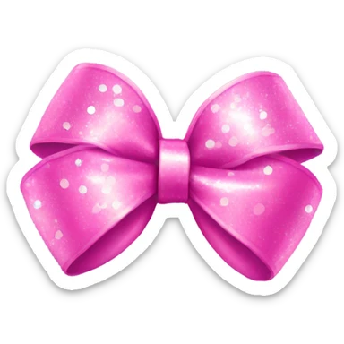 pink bow with disco ball  sticker