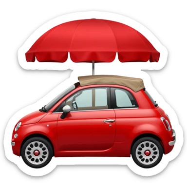 FIAT 500 1.0 HYBRID CABRIO rosso sticker