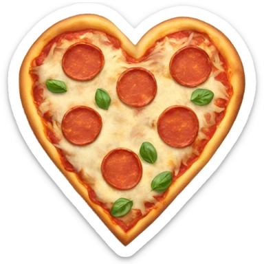 heart shaped pizza sticker