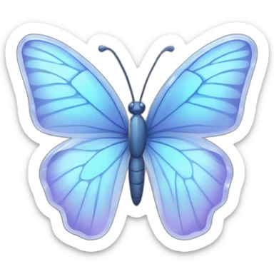 Clear crystal butterfly sticker
