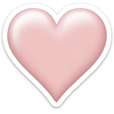 Light pink heart sticker