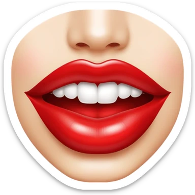 shiny woman lips sticker