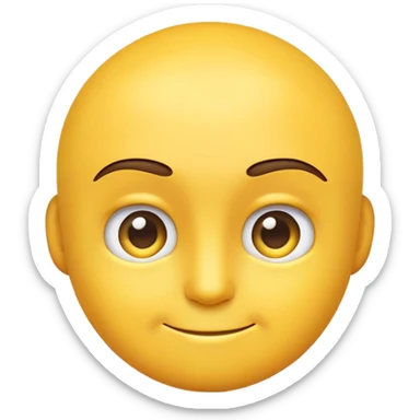 Emoji with a raised eyebrow and a smirk sticker
