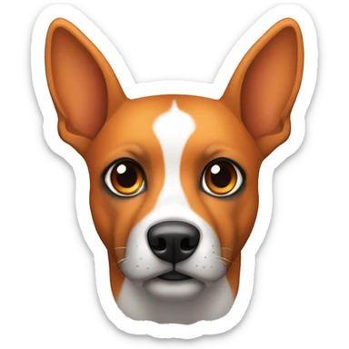 Perro raza mastín español. Color negro y naranja con ojos marrones sticker