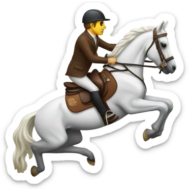 Horse jumping saddle  sticker