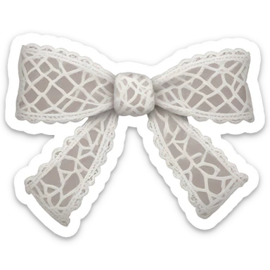 lace bow sticker