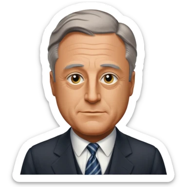 franklin rusvelt 3/4 portrait sticker