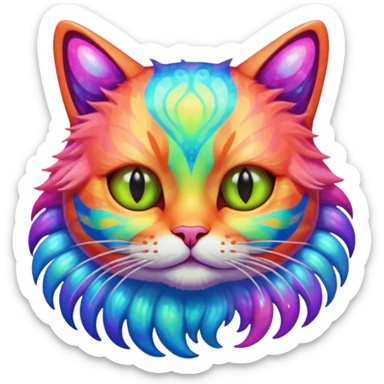 Cat with shrimp body, trippi troppi sticker