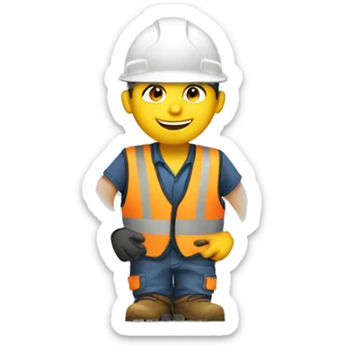 construction worker say thanks sticker