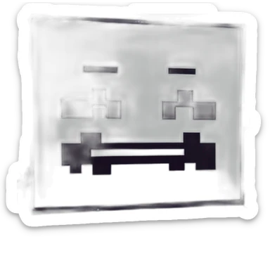 pixel art whiteboard invader sticker