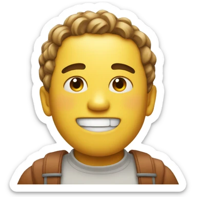 Extremely satisfied emoji drooling sticker