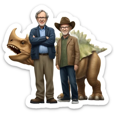 Steven Spielberg and Triceratops sticker
