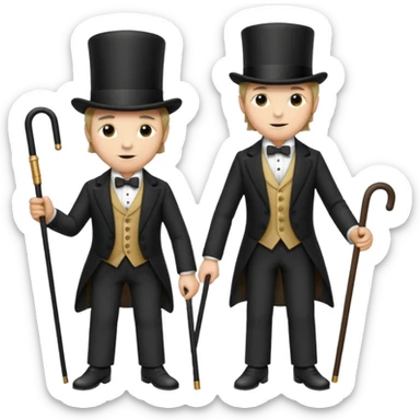 wealthy men 1800s sticker