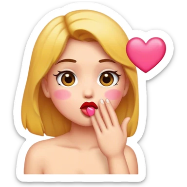 Blowing kiss sticker