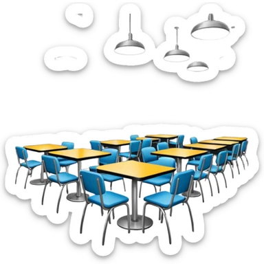 un comedor  de cafeteria sticker