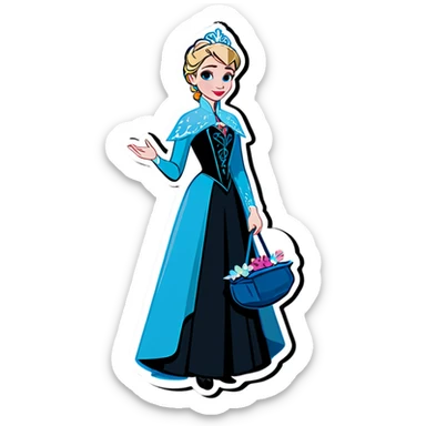 Elsa next to Mary poppins sticker