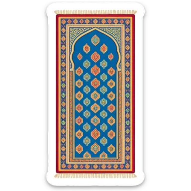 muslim prayer mat sticker