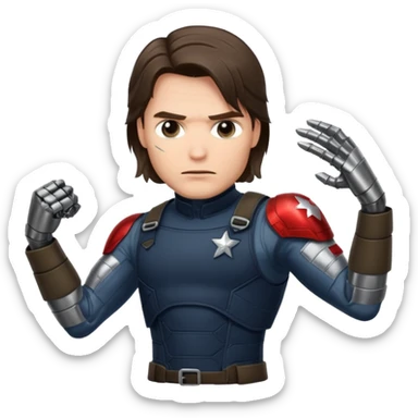 Winter soldier with metal arm sticker