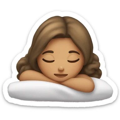 Cute girl sleeping  sticker