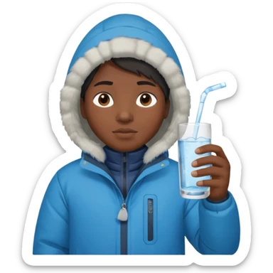 Antarctica person, eskimo glass sticker