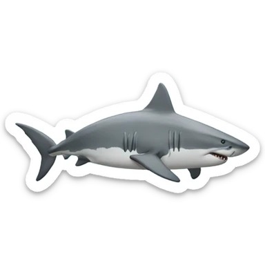 very unbelievably sad depressed shark sticker