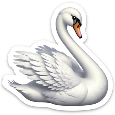White swan sticker
