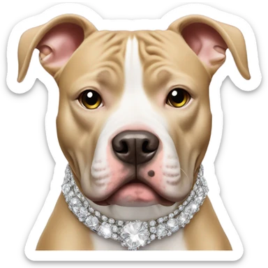 pitbull with bling sticker