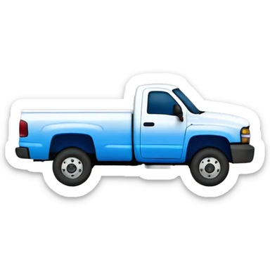 White truck faded to blue dually sticker
