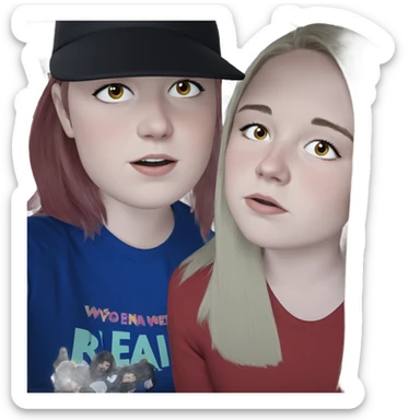 girl band album cover sticker