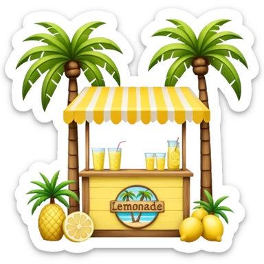  lemonade stall with palm trees sticker