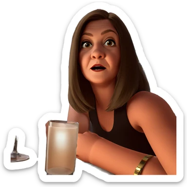 girl enjoying a cocktail bar sticker