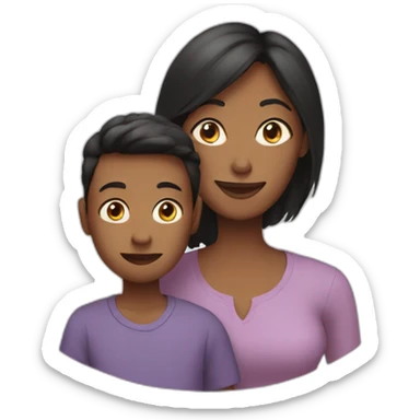Mother and son  sticker