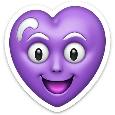 Light purple heart emoji with a Ghostface face sticker