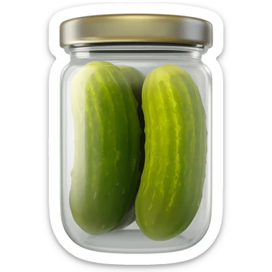 Pickles in a jar sticker