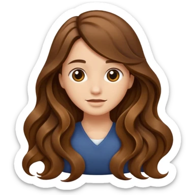 Just a long hair flowing sticker