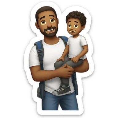 An emoji of a father and son sticker