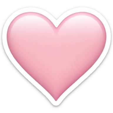 light pink heart sticker