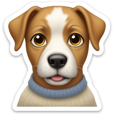 Dog in a sweater sticker