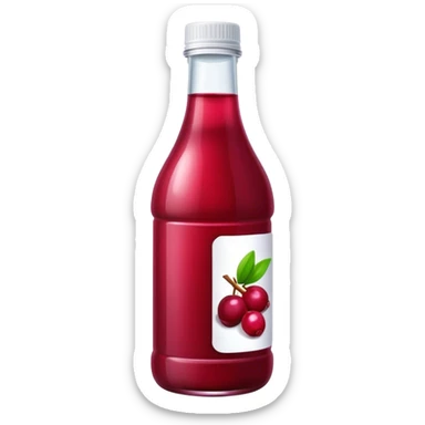 Bottle cranberry juice sticker