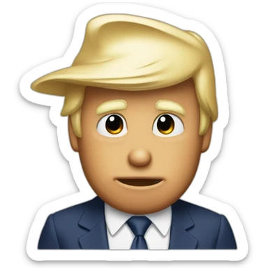 Donald Duck as Donald trump sticker