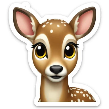 Baby deer for christmas sticker