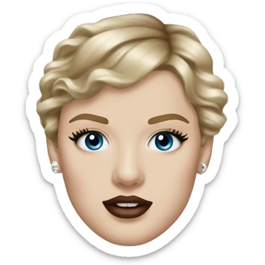 Taylor swift white smeared lipstick sticker