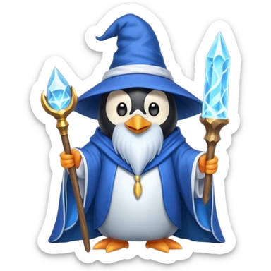 Penguin Wizard sticker