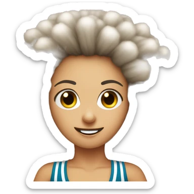 cheerleader pom poms sticker