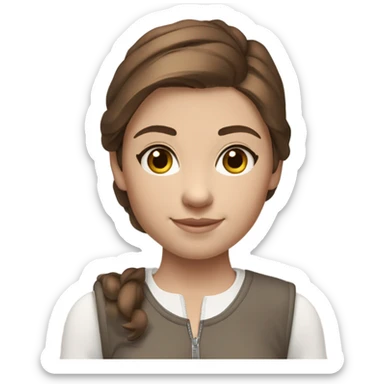 Brown haired preppy girl lululemon sticker