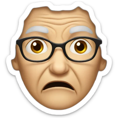 Angry old lady sticker